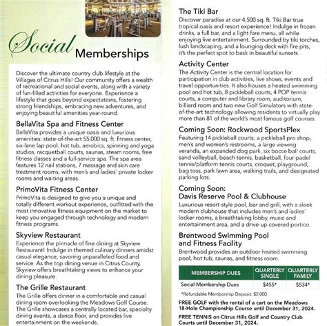 citrus hills membership fees.